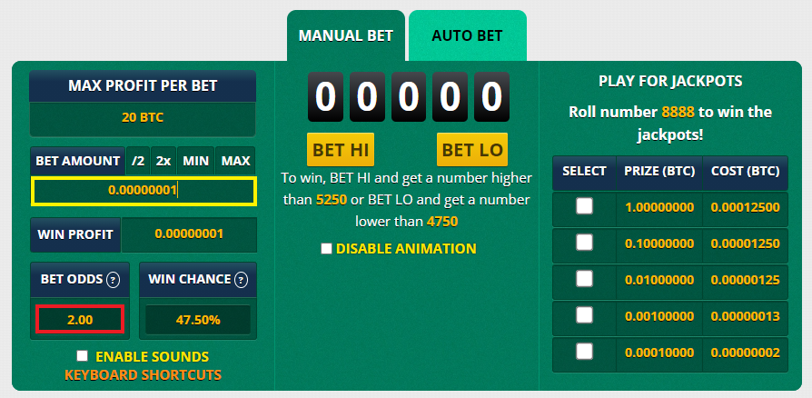 フリービットコインFreeBitcoin MULTIPLY BTC【ハイロー】でBitcoinをもらう方法